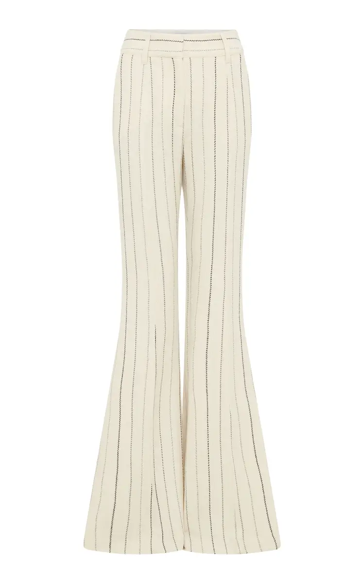 Gabriela Hearst Rhein Striped Wool-Cashmere Flared Pants | Image 1 Gabriela Hearst Rhein Striped Wool-Cashmere Flared Pants | Image 1