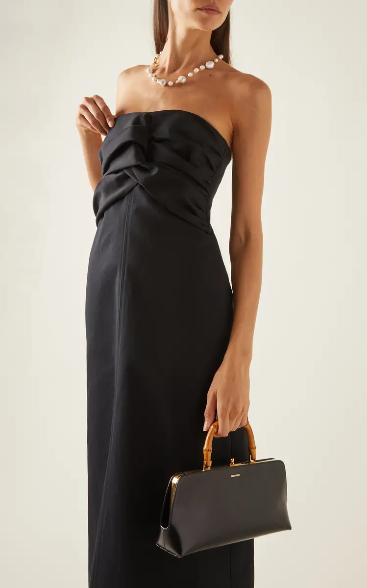 Jil Sander Ruched Cotton-Silk Maxi Dress | Thumbnail 6 Jil Sander Ruched Cotton-Silk Maxi Dress | Thumbnail 6