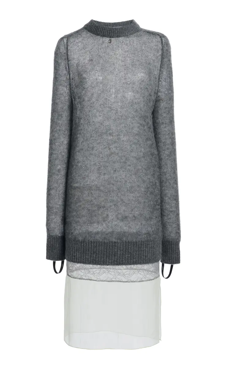 Coperni Layered Wool-Blend Midi Dress | Image 1 Coperni Layered Wool-Blend Midi Dress | Image 1