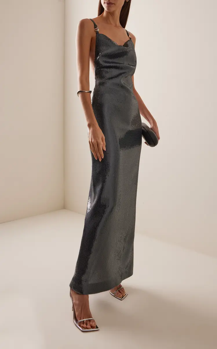 Coperni Ruched Sequin-Embellished Gown | Thumbnail 3