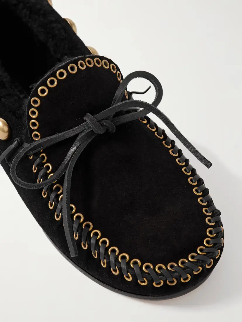 Isabel Marant Fitza Embellished Suede Loafers | Thumbnail 4 Isabel Marant Fitza Embellished Suede Loafers | Thumbnail 4