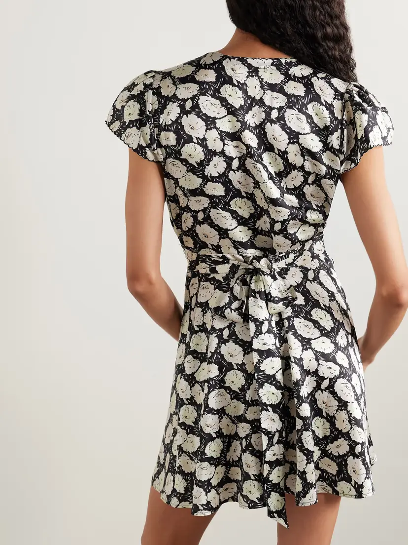 DÔEN Dianne Floral-print Silk-satin Mini Dress | Thumbnail 3 DÔEN Dianne Floral-print Silk-satin Mini Dress | Thumbnail 3