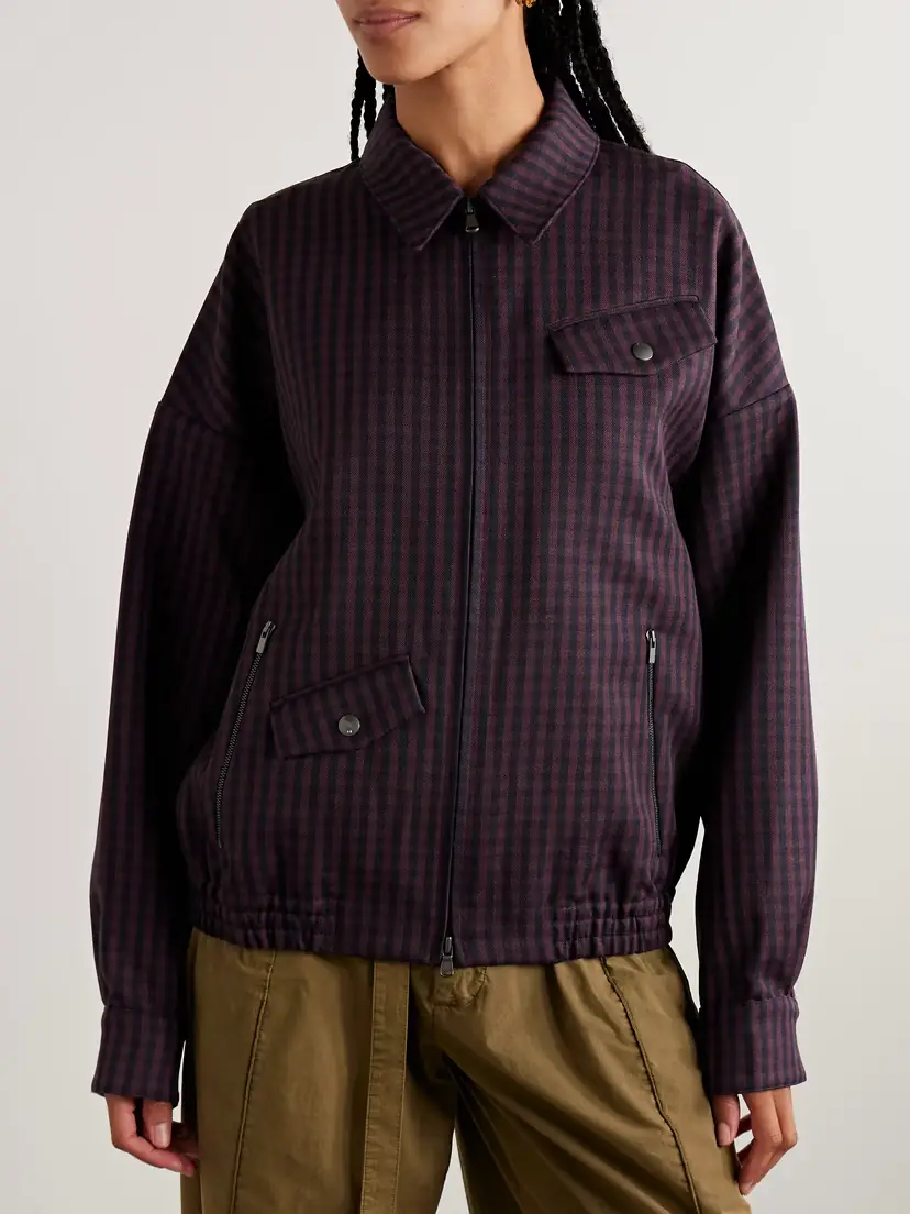 Tibi Jules Gingham Wool Bomber Jacket | Thumbnail 3 Tibi Jules Gingham Wool Bomber Jacket | Thumbnail 3