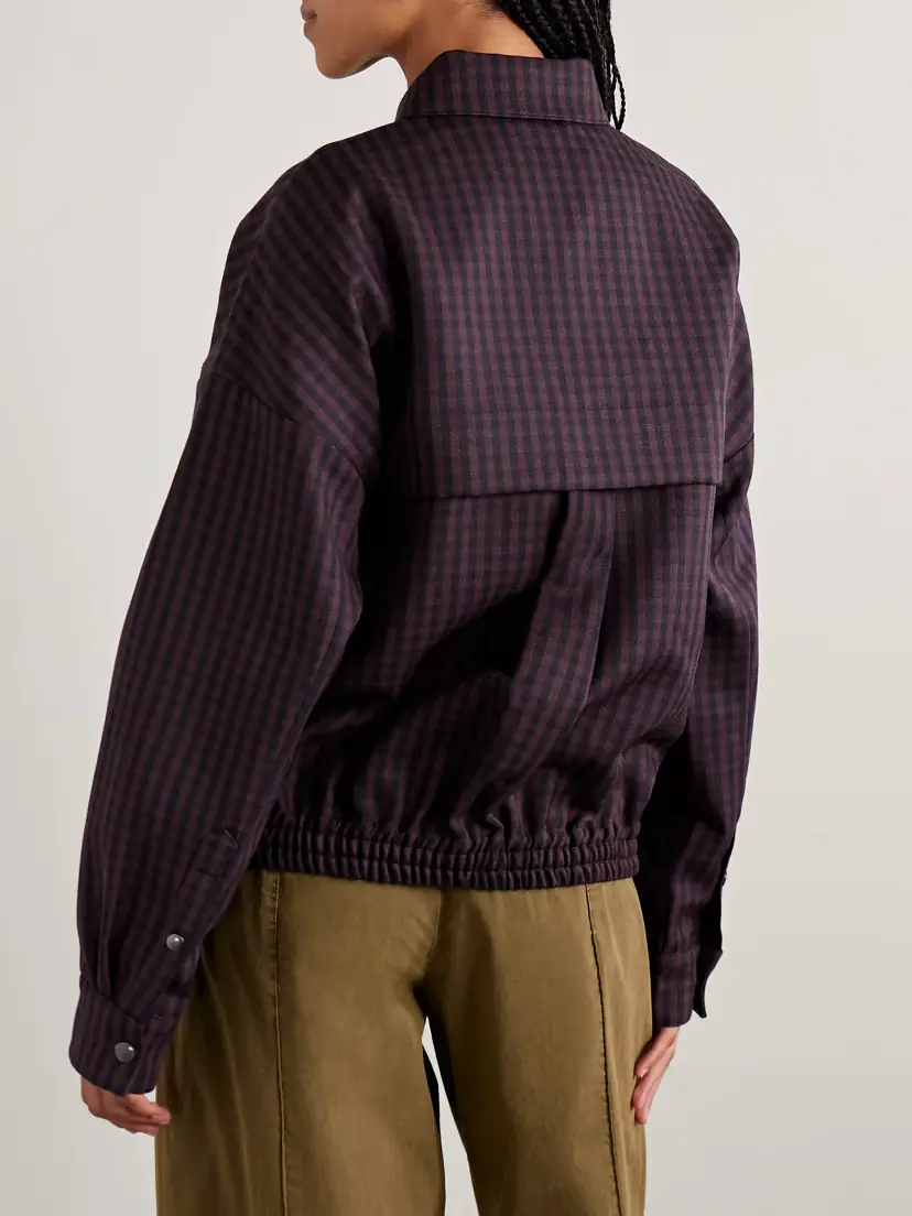Tibi Jules Gingham Wool Bomber Jacket | Thumbnail 4 Tibi Jules Gingham Wool Bomber Jacket | Thumbnail 4