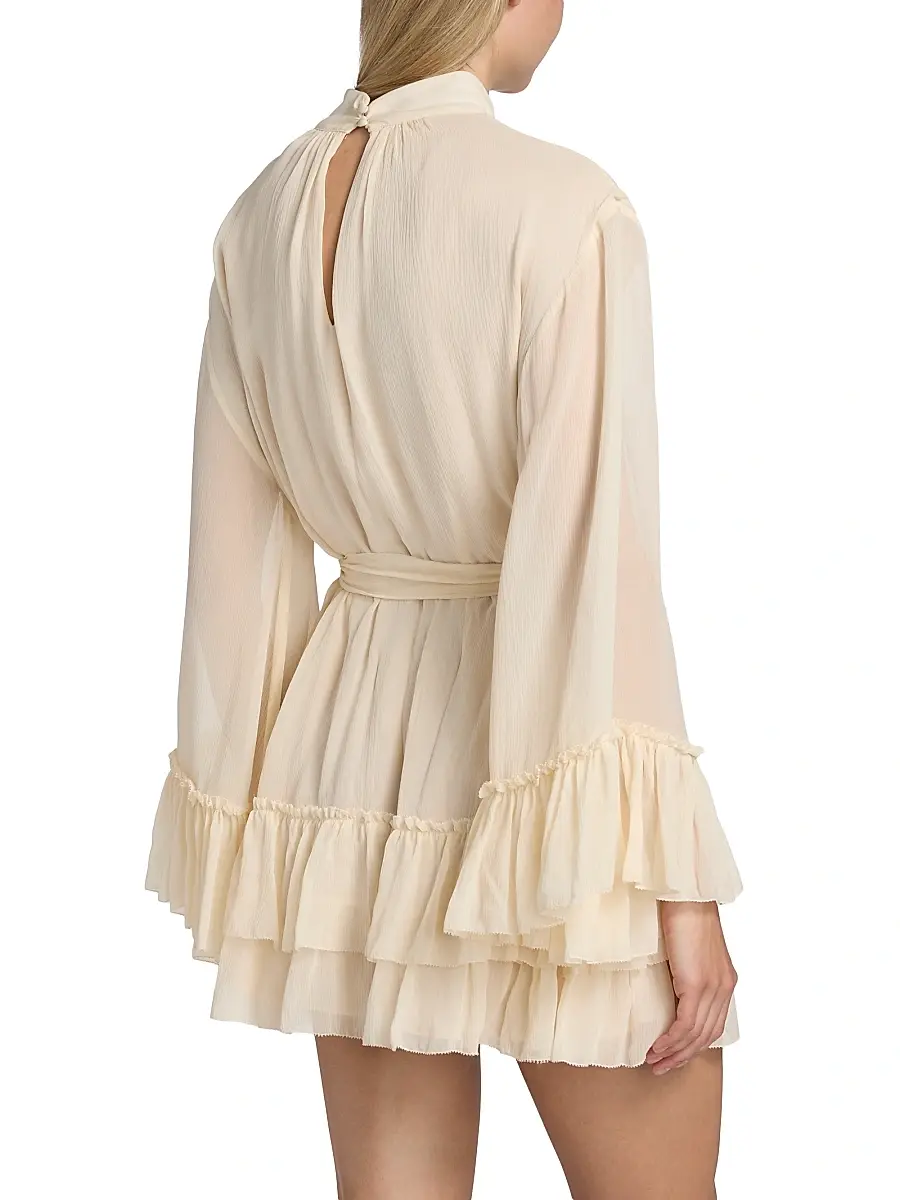 Ramy Brook Women's Claudia Ruffled Silk Minidress | Thumbnail 5 Ramy Brook Women's Claudia Ruffled Silk Minidress | Thumbnail 5