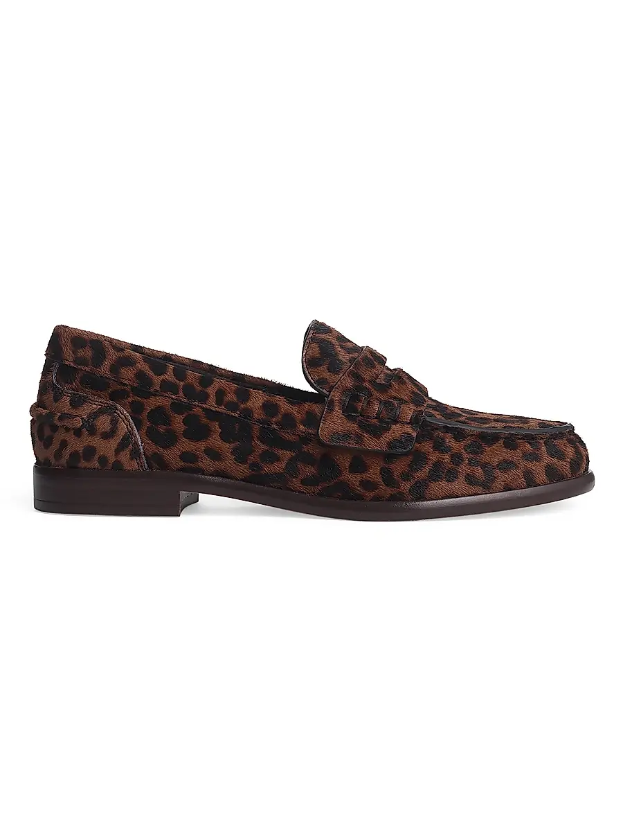 rag & bone Women's Carter Printed Calf Hair Penny Loafers