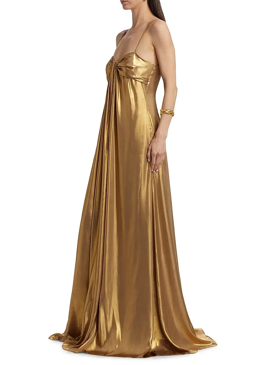 Toccin Women's Liza Metallic Cascade Gown | Thumbnail 4