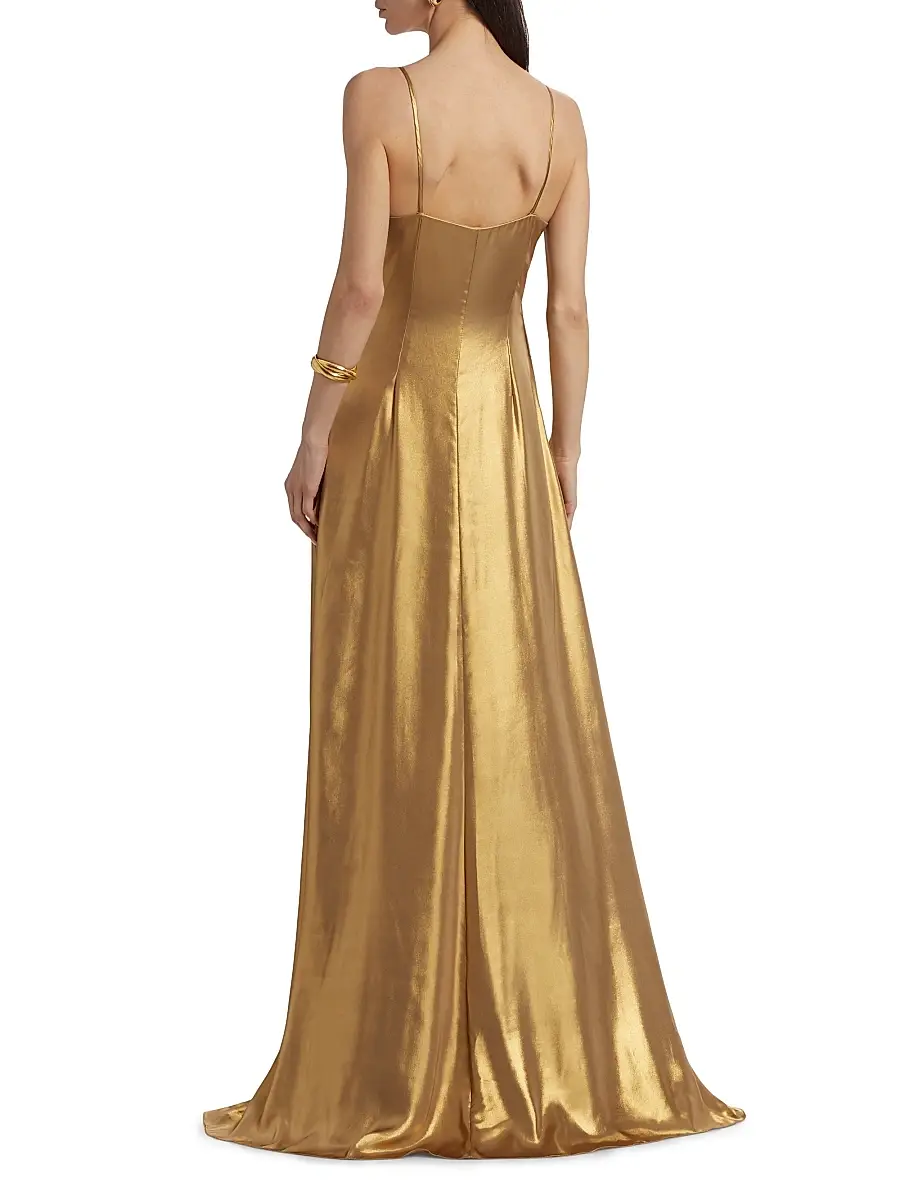 Toccin Women's Liza Metallic Cascade Gown | Thumbnail 5