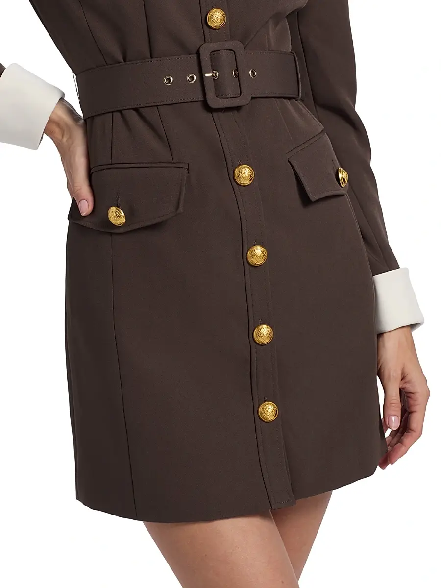 Toccin Women's Valerie Belted Mini Shirtdress | Thumbnail 6 Toccin Women's Valerie Belted Mini Shirtdress | Thumbnail 6