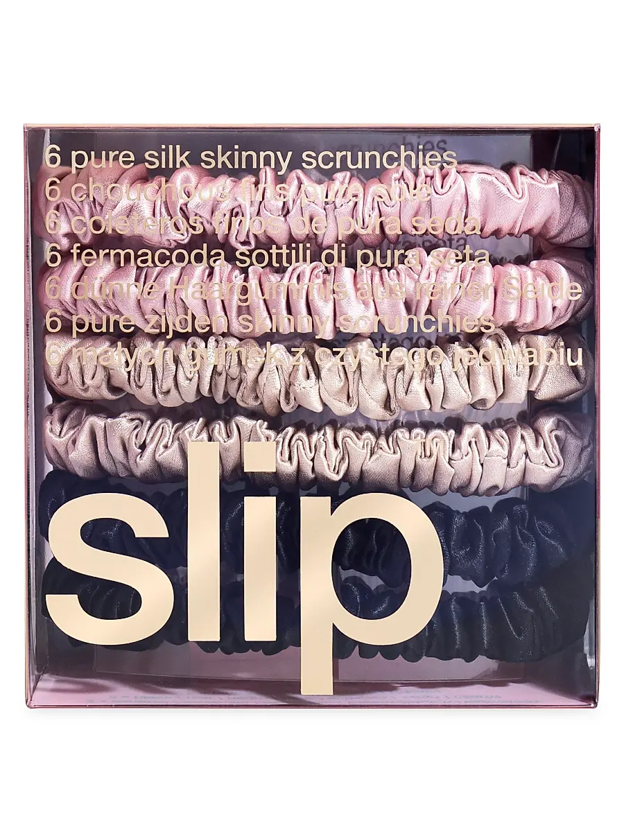 Slip Women's 6-Pack Pure Silk Skinny Scrunchies | Thumbnail 2