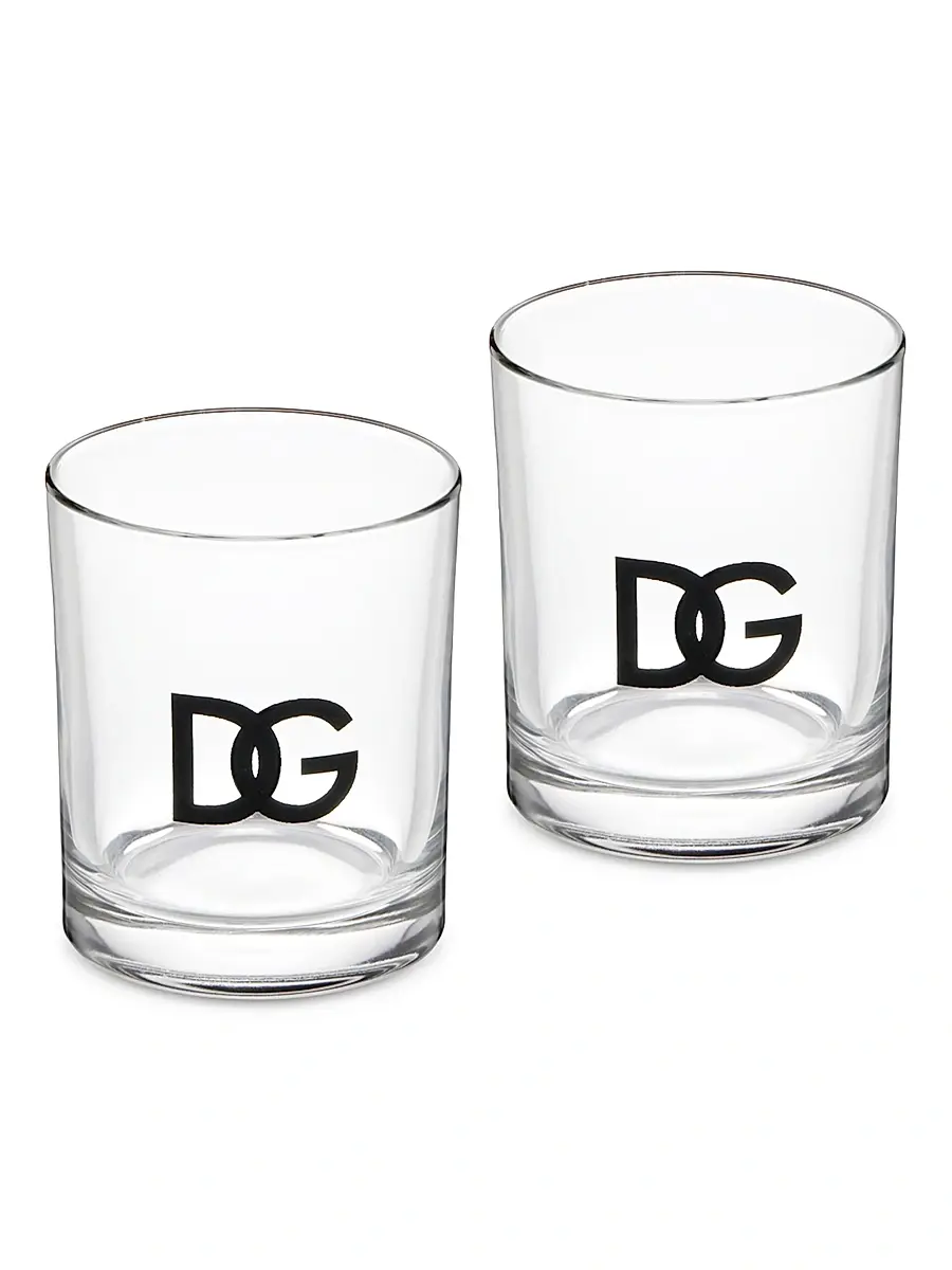 Dolce & Gabbana DG Logo Water Glasses 2-Piece Set
