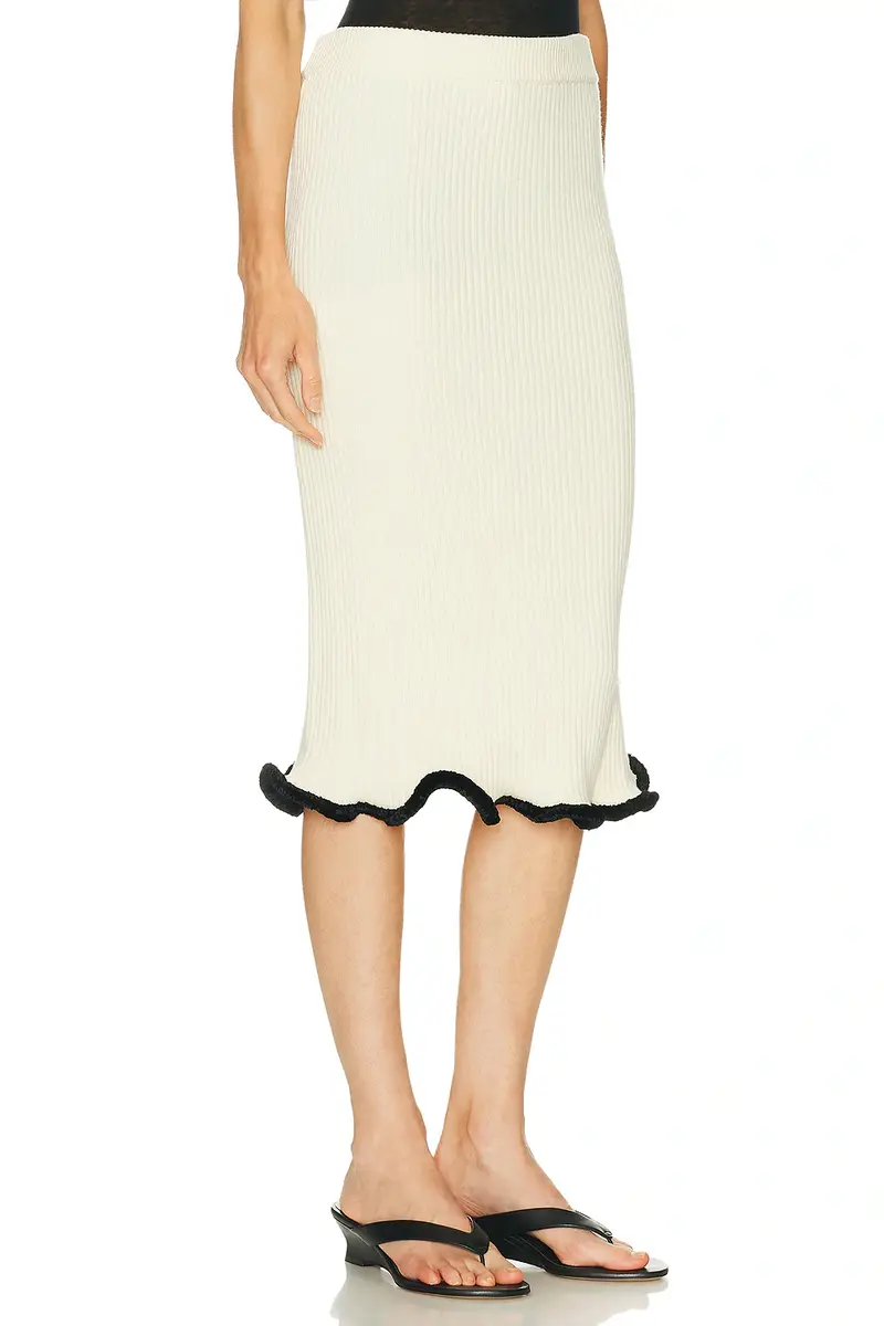 Jil Sander Velvet Frill Skirt | Thumbnail 2 Jil Sander Velvet Frill Skirt | Thumbnail 2