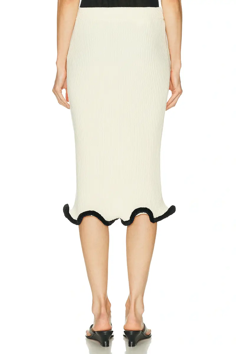 Jil Sander Velvet Frill Skirt | Thumbnail 4 Jil Sander Velvet Frill Skirt | Thumbnail 4