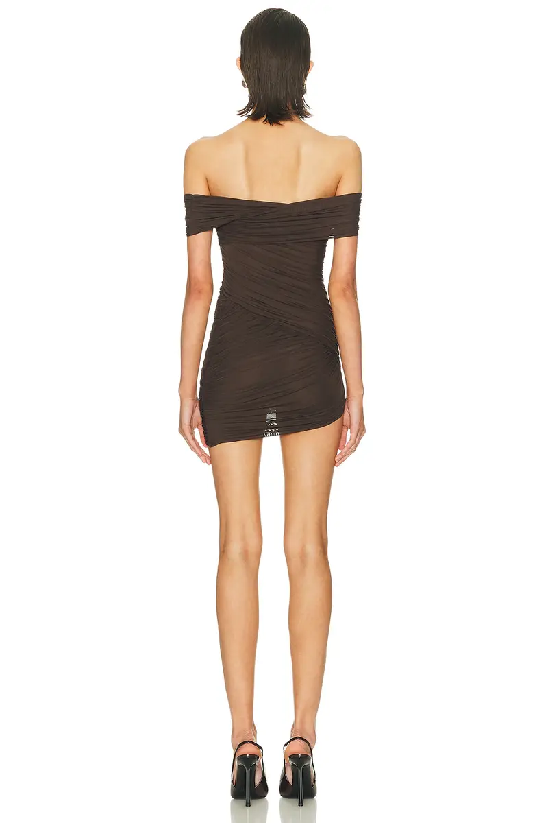SEROYA Deniz Mesh Mini Dress | Thumbnail 4