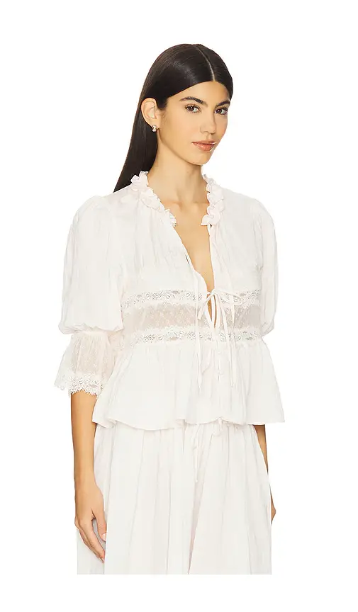 Free People x Intimately FP Forever Young Bed Jacket In White Alyssum | Thumbnail 2 Free People x Intimately FP Forever Young Bed Jacket In White Alyssum | Thumbnail 2