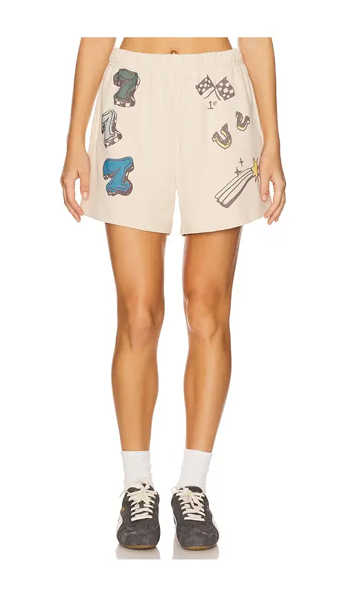 The Mayfair Group Feeling Lucky Sweatshorts | Image 1 The Mayfair Group Feeling Lucky Sweatshorts | Image 1