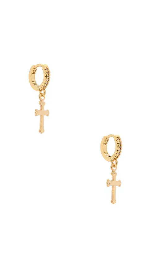Joy Dravecky Jewelry Maldives Cross Hoop Earrings | Image 1 Joy Dravecky Jewelry Maldives Cross Hoop Earrings | Image 1