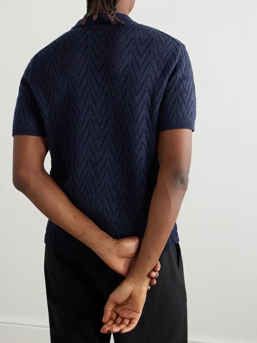 Ralph Lauren Purple Label Textured Cotton Cardigan - Men | Thumbnail 3 Ralph Lauren Purple Label Textured Cotton Cardigan - Men | Thumbnail 3