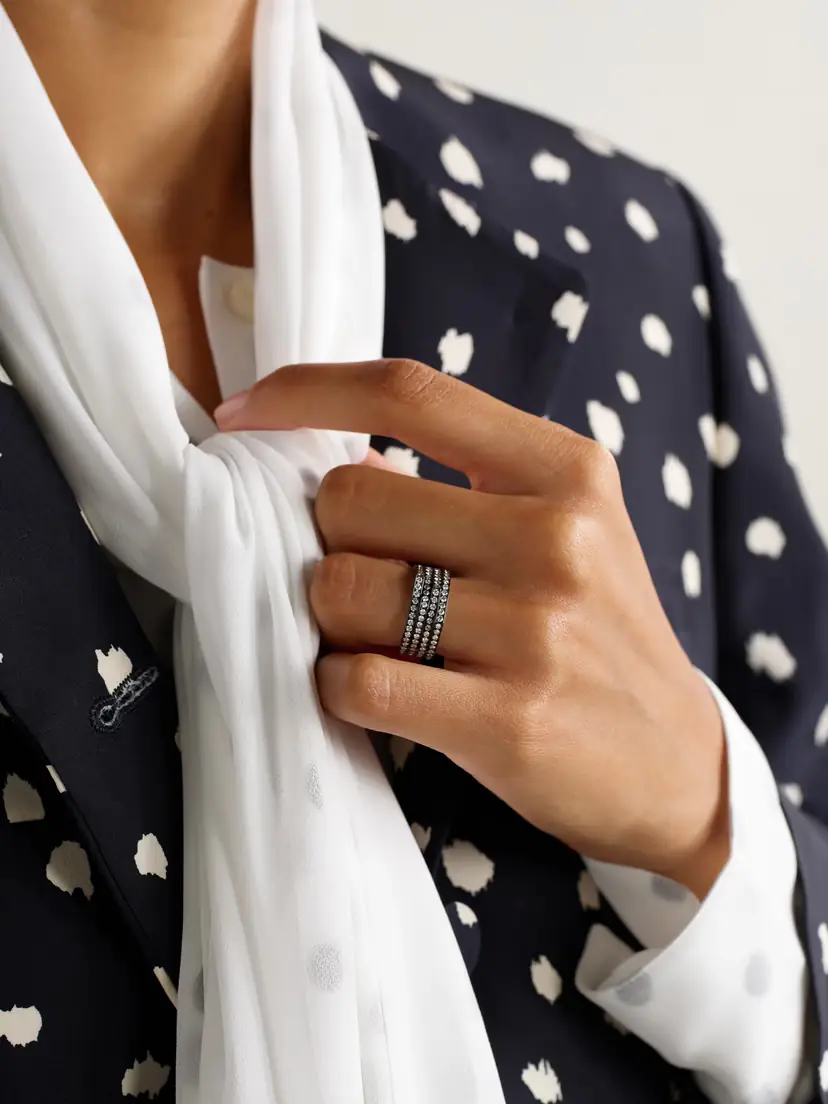 Repossi Antifer 14-karat Blackened Gold Diamond Ring | Thumbnail 2 Repossi Antifer 14-karat Blackened Gold Diamond Ring | Thumbnail 2