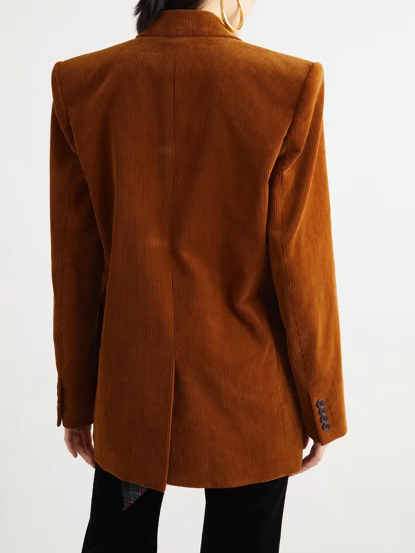 Saint Laurent Double-breasted Cotton-corduroy Blazer | Thumbnail 4