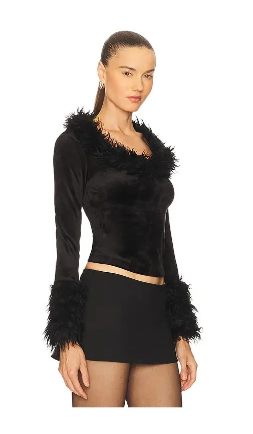 Versace Jeans Couture Velvet Top | Thumbnail 2