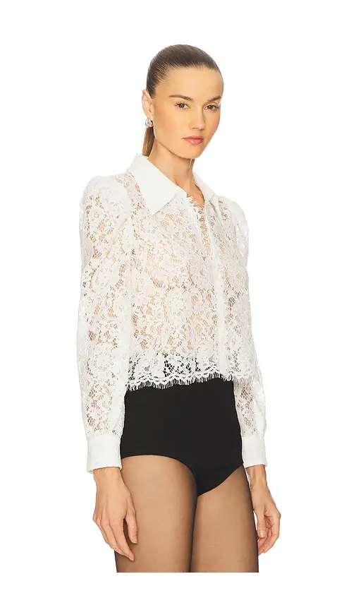 L'AGENCE Anita Lace Button Up Top | Thumbnail 2 L'AGENCE Anita Lace Button Up Top | Thumbnail 2