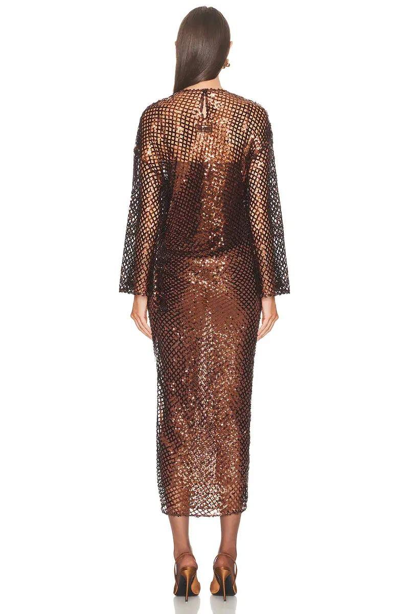 The Attico Sequins Mesh Midi Dress | Thumbnail 4