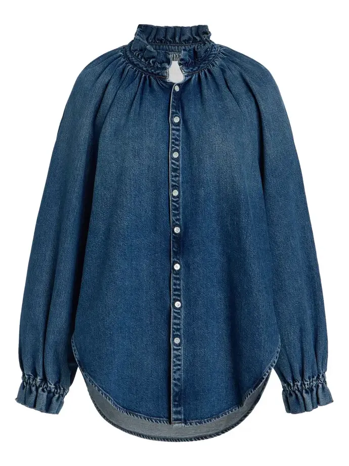 Citizens of Humanity Citizens of Humanity x Bloom Farm Exclusive Loretta Ruffled Denim Shirt