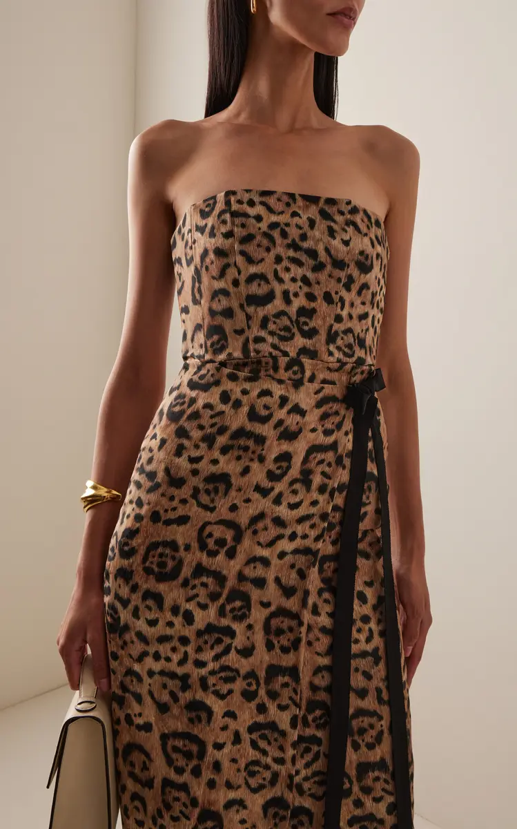 Agua by Agua Bendita Cinéfila Jaguar Jacquard Midi Dress | Thumbnail 11