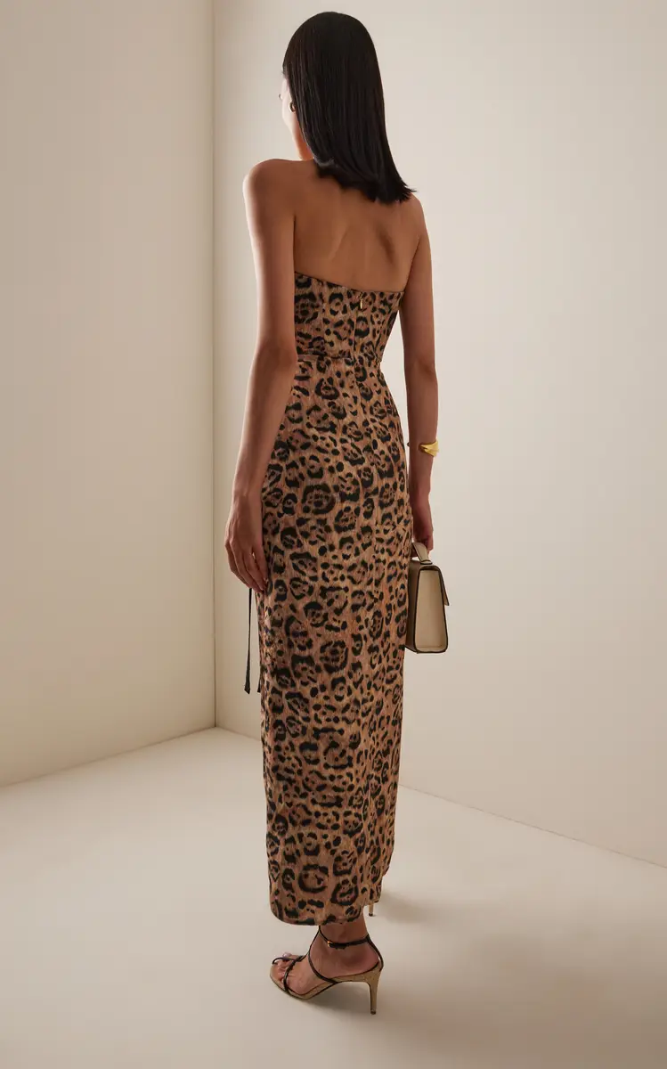 Agua by Agua Bendita Cinéfila Jaguar Jacquard Midi Dress | Thumbnail 4