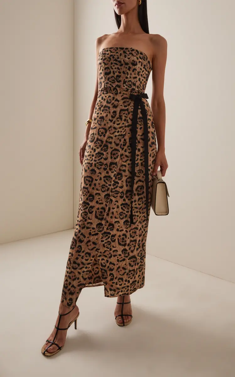 Agua by Agua Bendita Cinéfila Jaguar Jacquard Midi Dress | Thumbnail 6