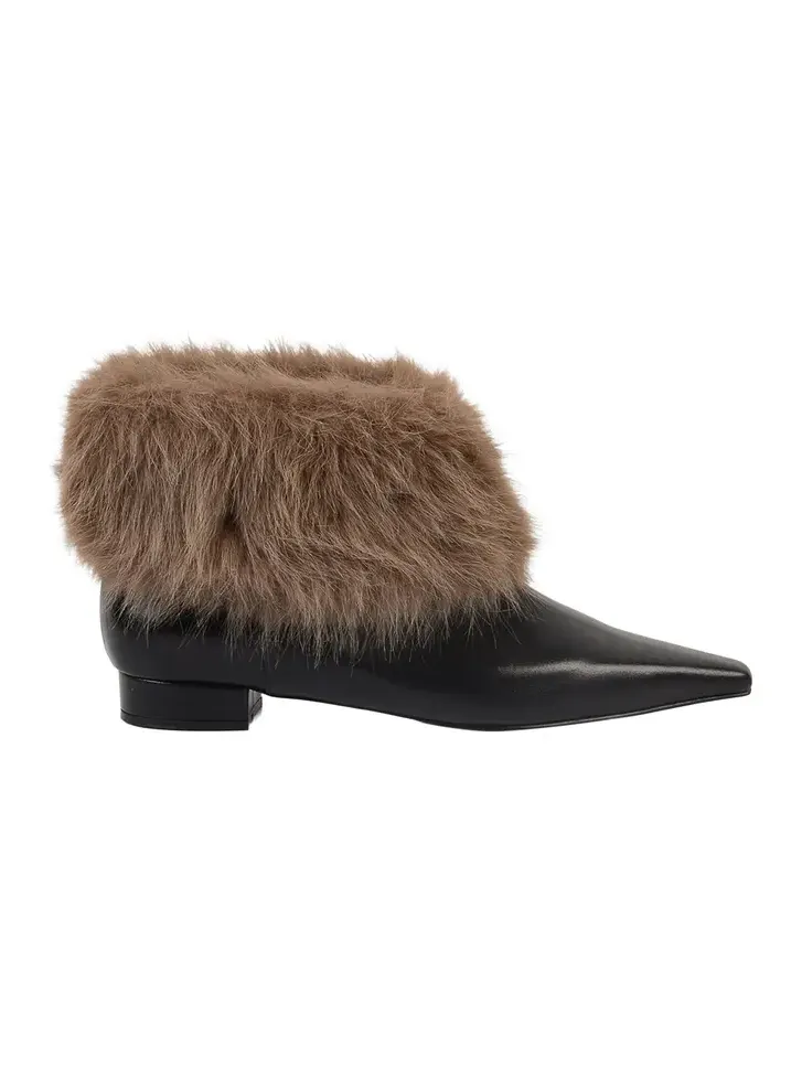 Shearling-Lined Leather Ankle Boots Shearling-Lined Leather Ankle Boots