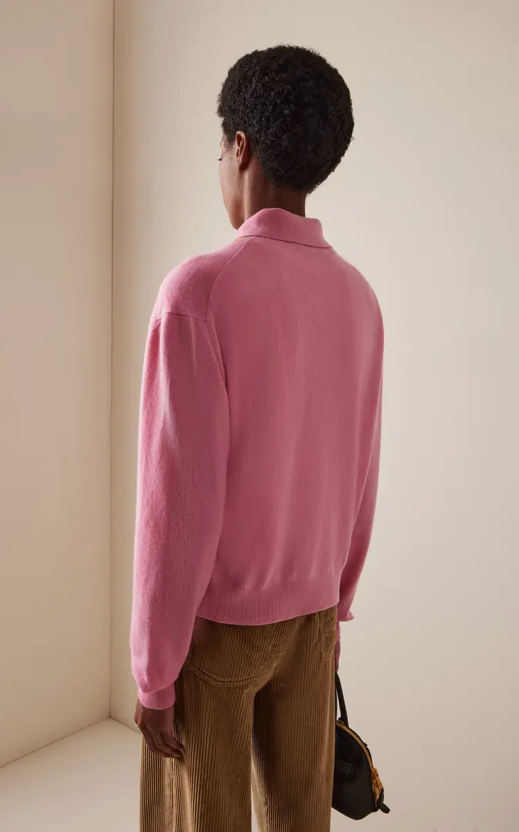 Miu Miu Argyle Cashmere Polo Sweater | Thumbnail 4