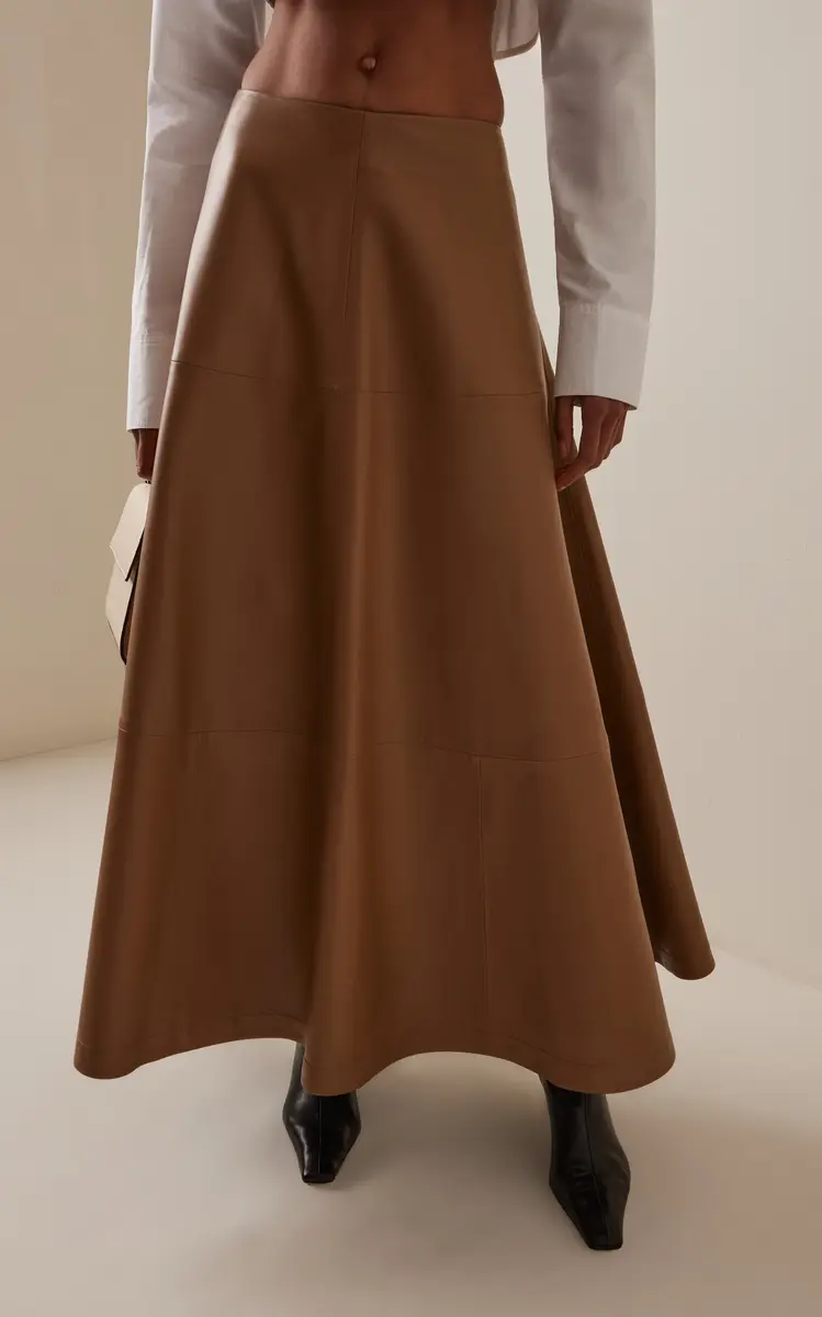 Altuzarra Varda Leather Midi Skirt | Thumbnail 3 Altuzarra Varda Leather Midi Skirt | Thumbnail 3