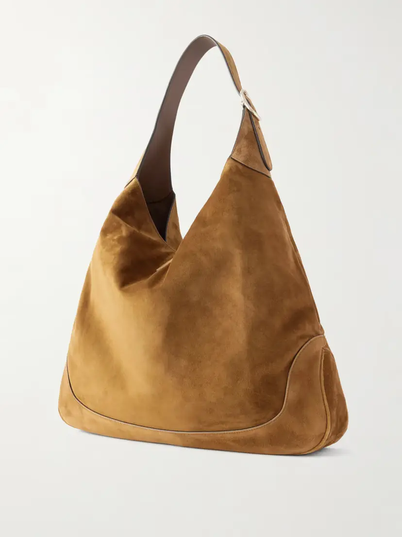 Gucci Jackie Giorno Leather-trimmed Suede Tote Bag | Thumbnail 3 Gucci Jackie Giorno Leather-trimmed Suede Tote Bag | Thumbnail 3