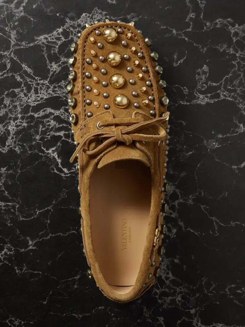 Valentino Garavani Fastaway Embellished Suede Loafers | Thumbnail 5