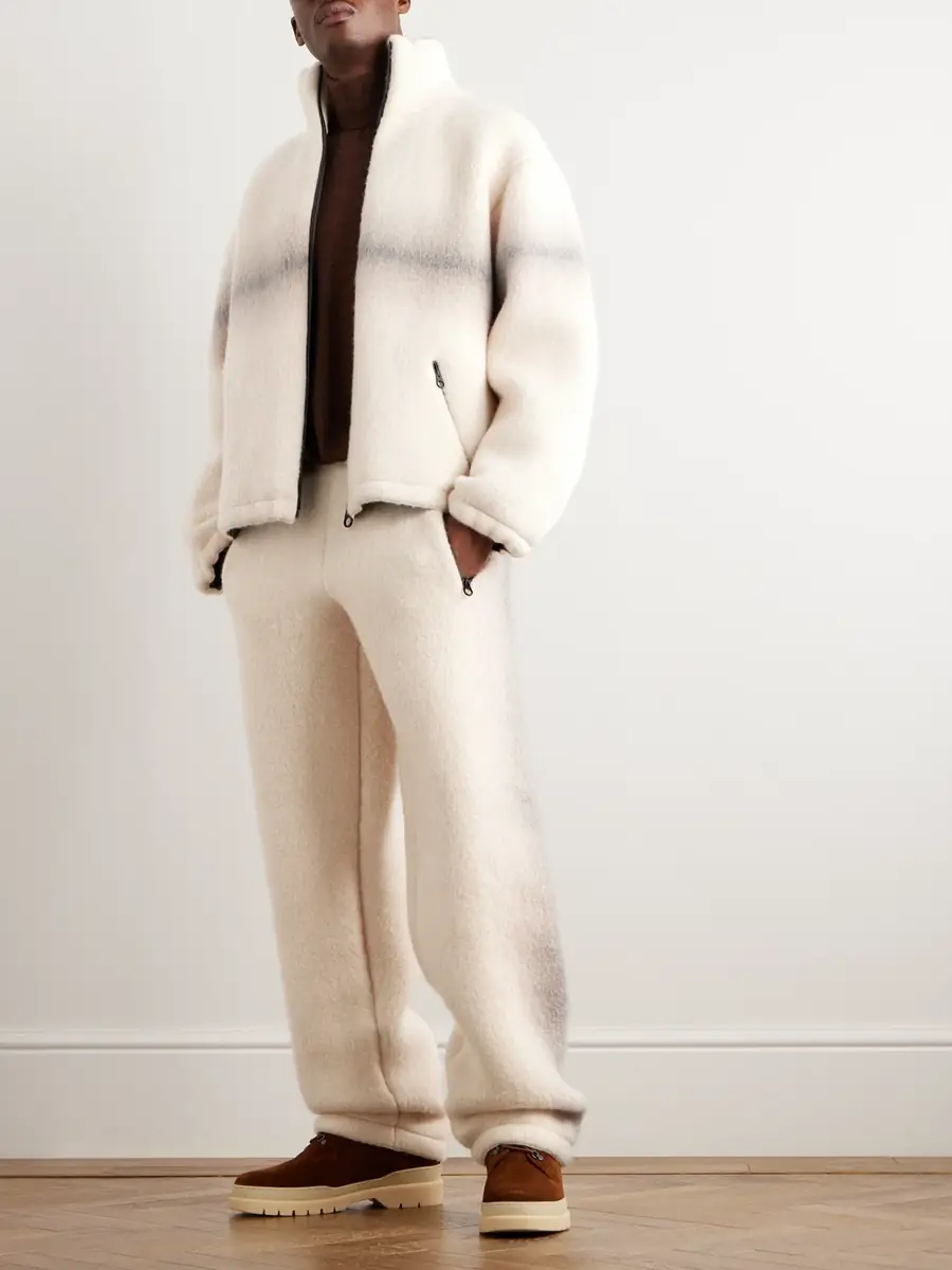 Loro Piana Straight-Leg Dégradé Cashmere-Fleece Sweatpants - Men | Thumbnail 2