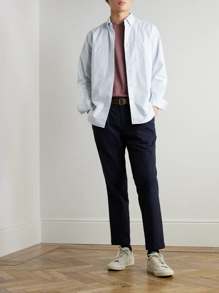Portuguese Flannel Button-Down Brushed-Cotton Oxford Shirt - Men | Thumbnail 2 Portuguese Flannel Button-Down Brushed-Cotton Oxford Shirt - Men | Thumbnail 2