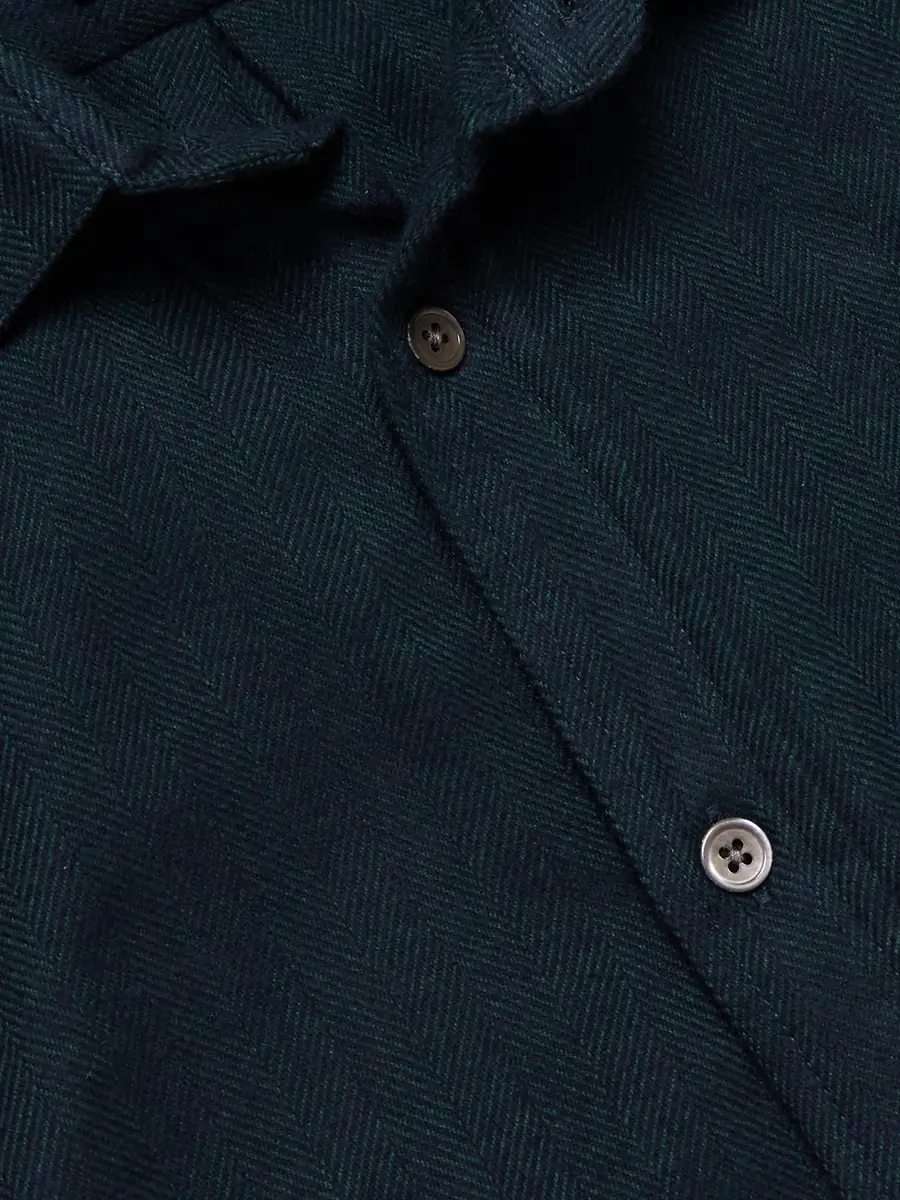 Portuguese Flannel Espiga Herringbone Cotton-Flannel Shirt - Men | Thumbnail 4 Portuguese Flannel Espiga Herringbone Cotton-Flannel Shirt - Men | Thumbnail 4
