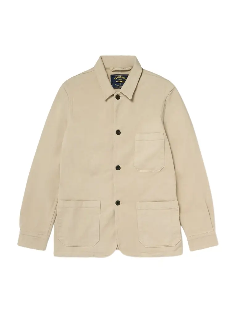 Portuguese Flannel Labura Stretch-Cotton Twill Overshirt - Men | Image 1 Portuguese Flannel Labura Stretch-Cotton Twill Overshirt - Men | Image 1