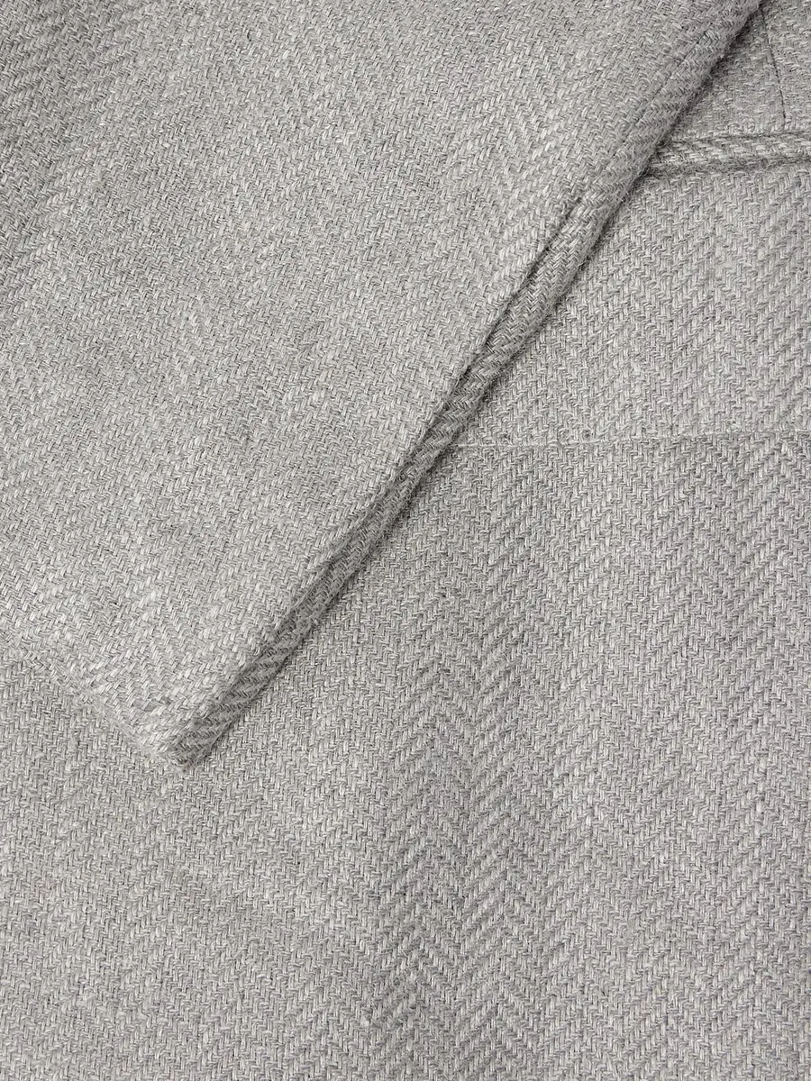 Ralph Lauren Purple Label Kent Herringbone Linen, Silk and Cotton-Blend Suit Jacket - Men | Thumbnail 4