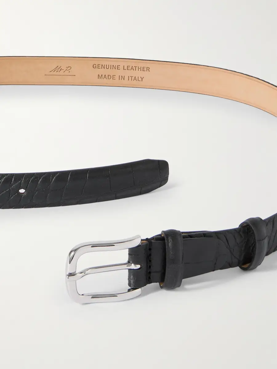 MR P. 2.5cm Croc-Effect Leather Belt - Men | Thumbnail 2 MR P. 2.5cm Croc-Effect Leather Belt - Men | Thumbnail 2