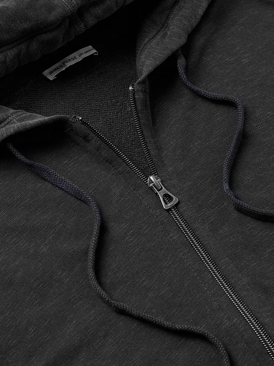 James Perse Garment-Dyed Cotton-Jersey Zip-Up Hoodie - Men | Thumbnail 5 James Perse Garment-Dyed Cotton-Jersey Zip-Up Hoodie - Men | Thumbnail 5
