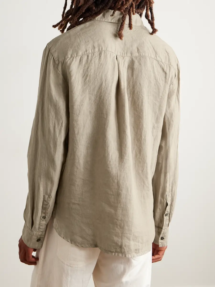 James Perse Garment-Dyed Linen Shirt - Men | Thumbnail 3