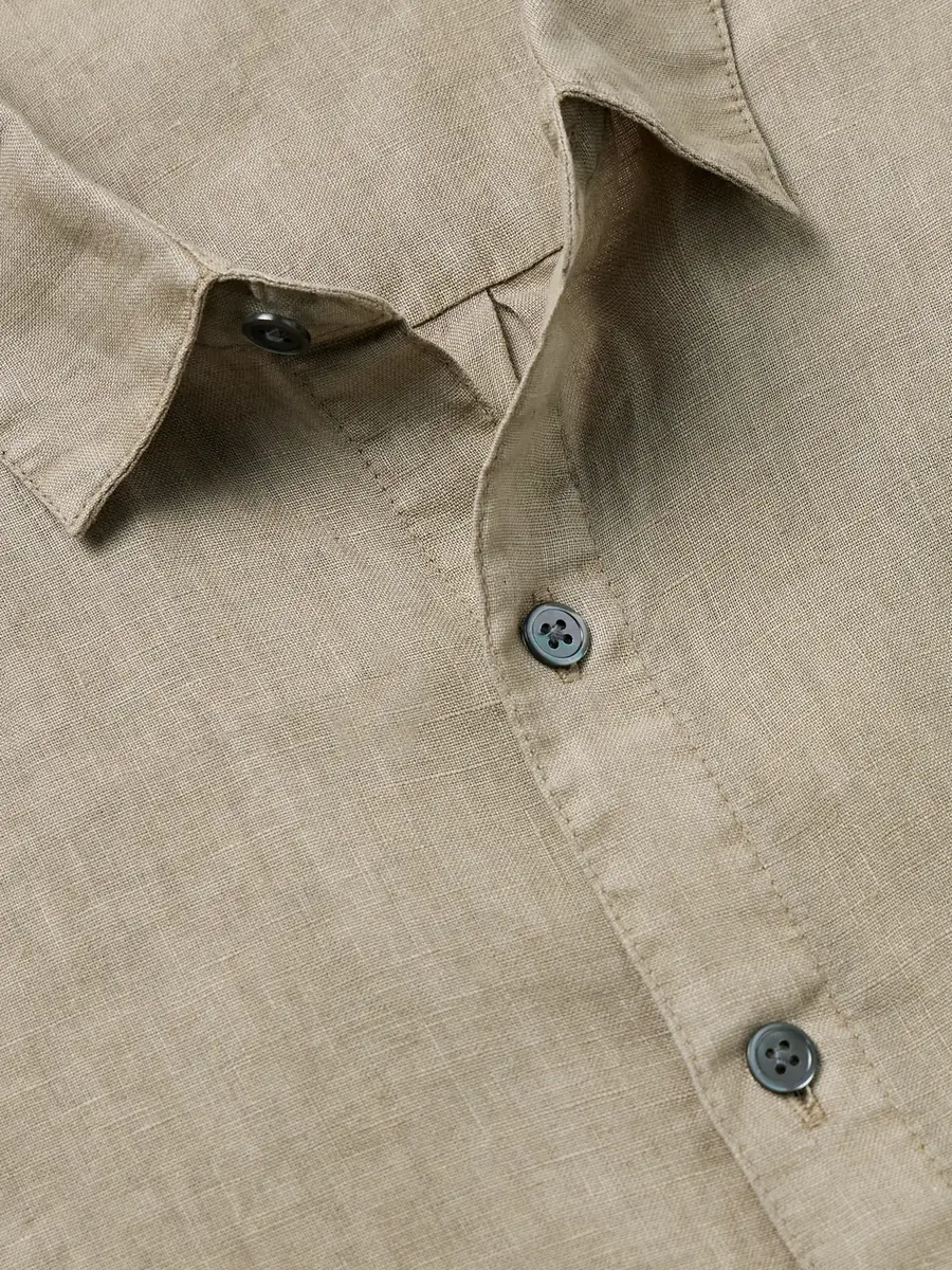 James Perse Garment-Dyed Linen Shirt - Men | Thumbnail 4