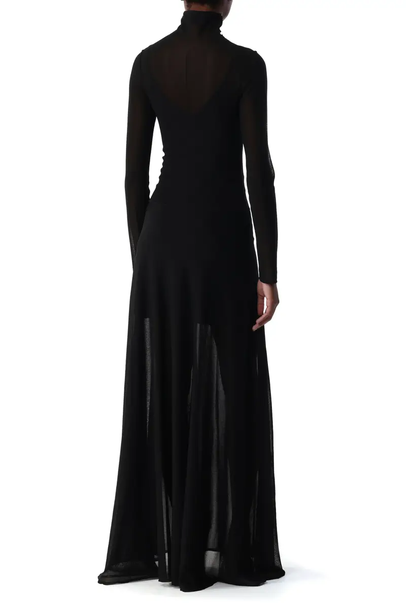 Jason Wu Collection HIGH TURTLENECK LONG SLEEVE KNIT DRESS WITH V-NECK | Thumbnail 3 Jason Wu Collection HIGH TURTLENECK LONG SLEEVE KNIT DRESS WITH V-NECK | Thumbnail 3