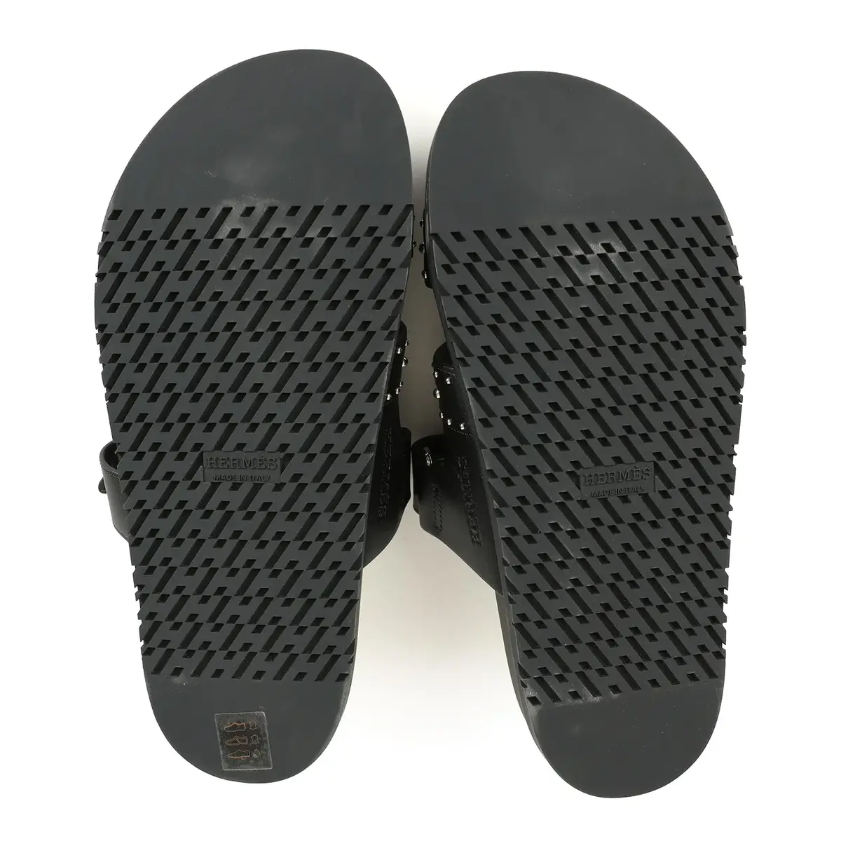 HERMÈS Hermes Chypre Techno Sandals Black Studded Calfskin Palladium Hardware 38 EU | Thumbnail 9 HERMÈS Hermes Chypre Techno Sandals Black Studded Calfskin Palladium Hardware 38 EU | Thumbnail 9