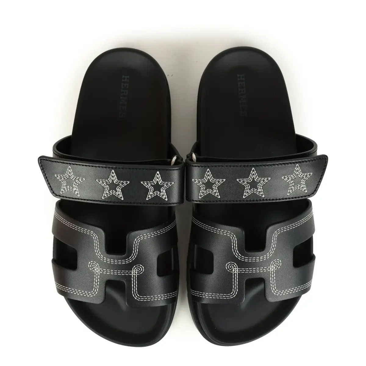 HERMÈS Hermes Embroidered Chypre Techno Sandals Black Calfskin Palladium Hardware 36 EU | Thumbnail 7 HERMÈS Hermes Embroidered Chypre Techno Sandals Black Calfskin Palladium Hardware 36 EU | Thumbnail 7