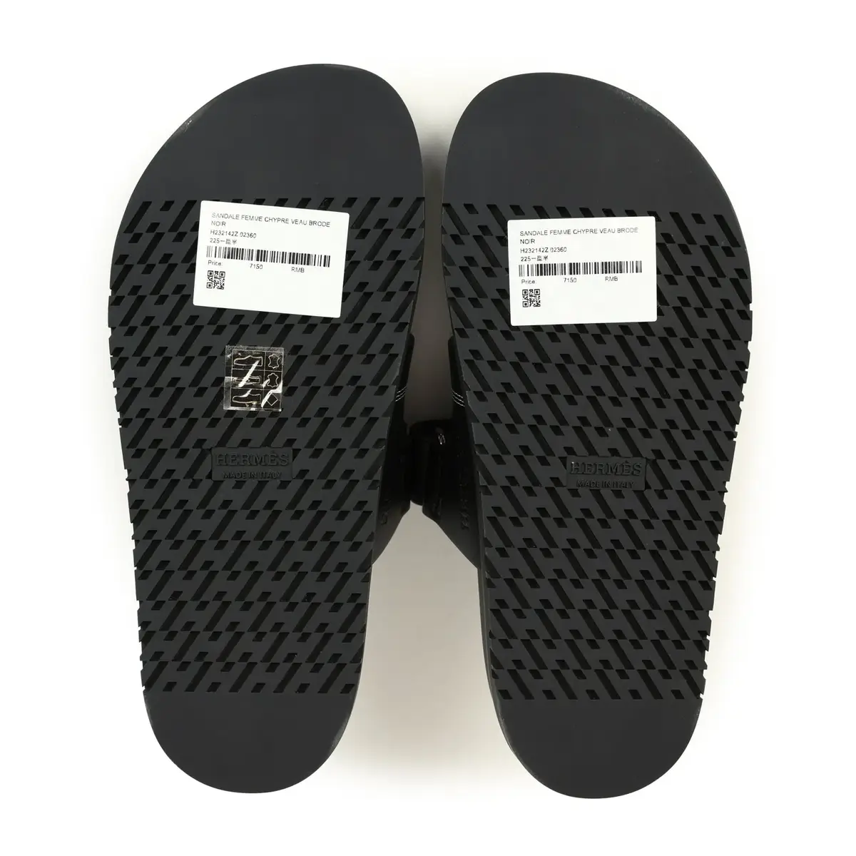 HERMÈS Hermes Embroidered Chypre Techno Sandals Black Calfskin Palladium Hardware 36 EU | Thumbnail 9 HERMÈS Hermes Embroidered Chypre Techno Sandals Black Calfskin Palladium Hardware 36 EU | Thumbnail 9