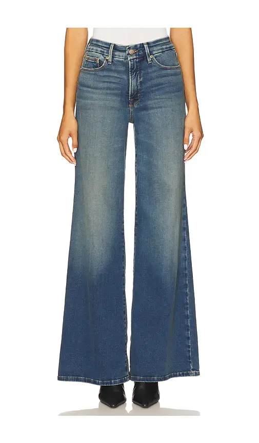 GOOD AMERICAN Soft Tech Good Waist Palazzo Jeans